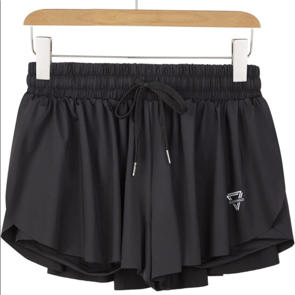 Dark Grey, LUOGONGZI, Amazon, flowy shorts/spandex